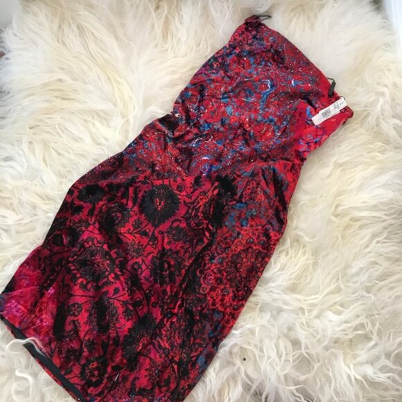 ELIE TAHARI Carter Velvet Floral Print Dress 1661 - Picture 7 of 7